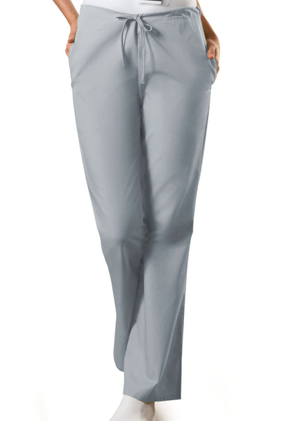 Women's Natural Rise Flare Leg Drawstring Pant - Grey