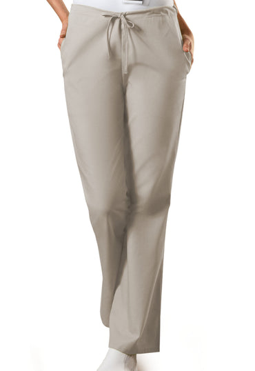 Women's Natural Rise Flare Leg Drawstring Pant - Khaki