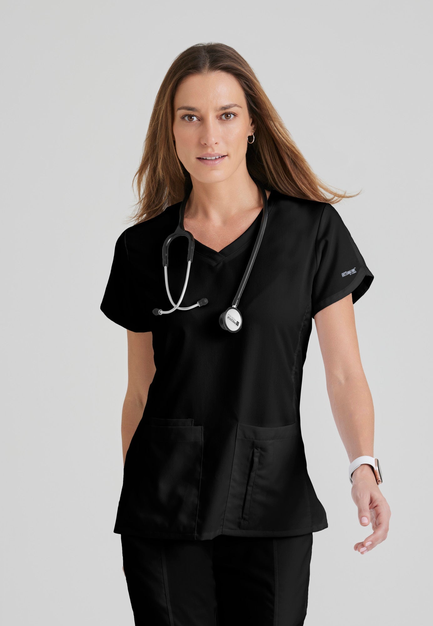Cora Top - Black - Grey's Anatomy Scrubs