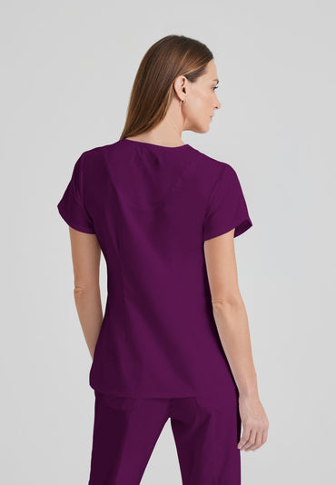 Cora Top - Wine - Grey's Anatomy Scrubs