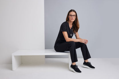 Cora Top - Steel - Grey's Anatomy Scrubs