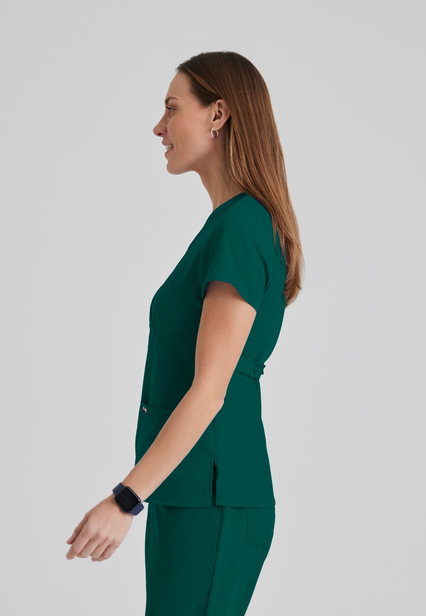 Riley Top - Hunter Green - Jen's Scrubs