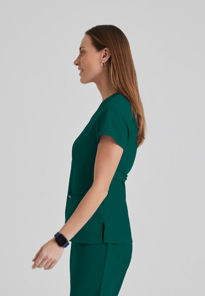 Riley Top - Hunter Green - Jen's Scrubs