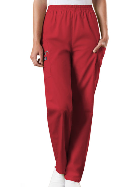 Women's Natural Rise Tapered Pull-On Cargo Pant - Red