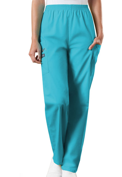 Women's Natural Rise Tapered Pull-On Cargo Pant - Turquoise
