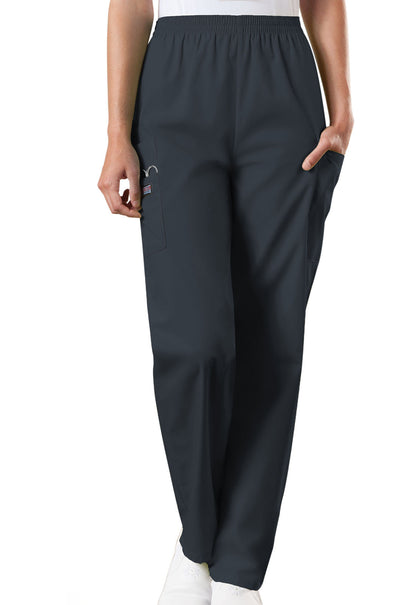 Women's Natural Rise Tapered Pull-On Cargo Pant - Pewter