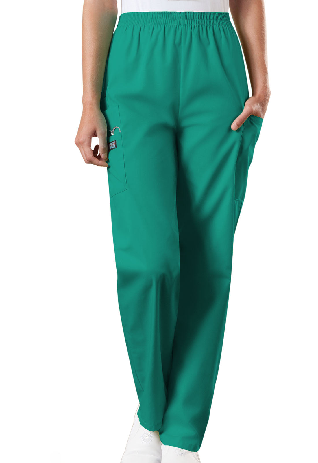 Women's Natural Rise Tapered Pull-On Cargo Pant - Surgical Green