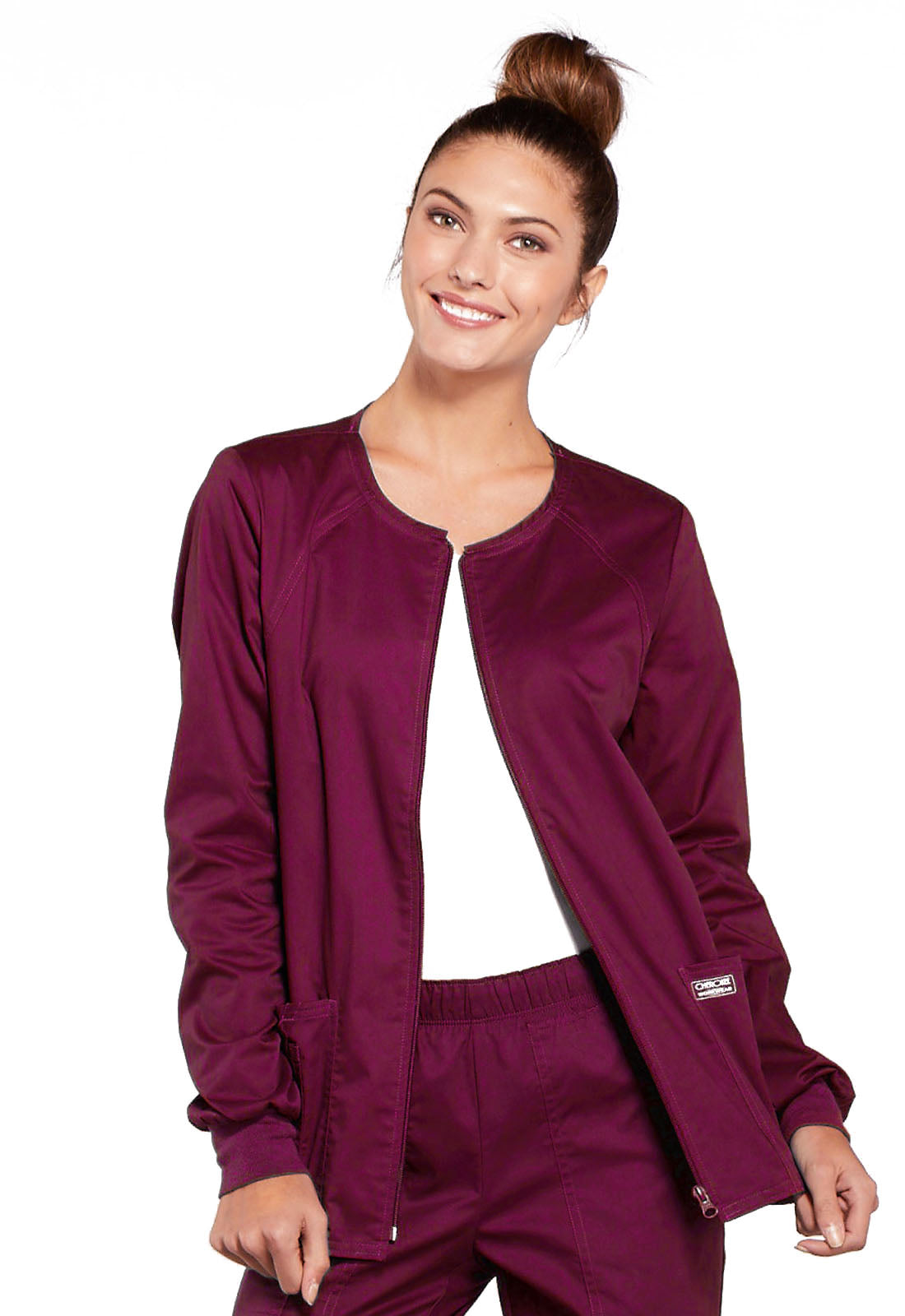 Women's Zip Front Jacket - Wine
