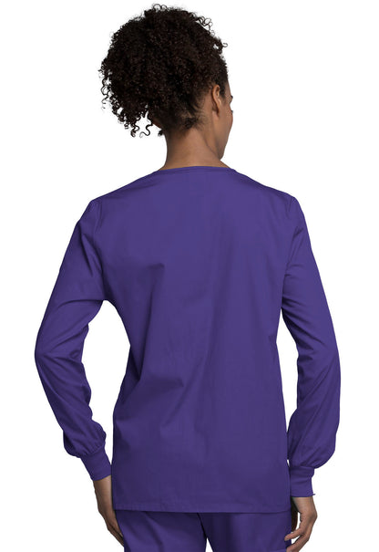 Women's Snap Front Warm-Up Jacket - Grape
