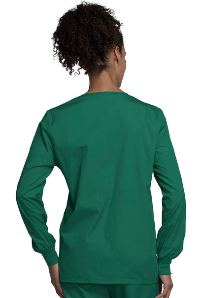 Women's Snap Front Warm-Up Jacket - Hunter Green