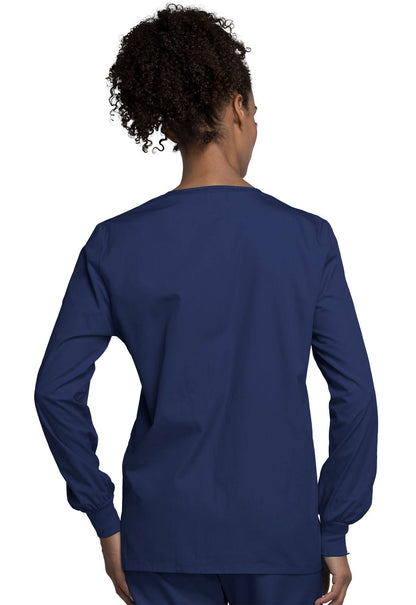 Women's Snap Front Warm-Up Jacket - Navy