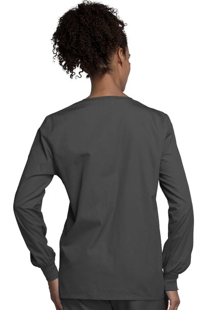 Women's Snap Front Warm-Up Jacket - Pewter