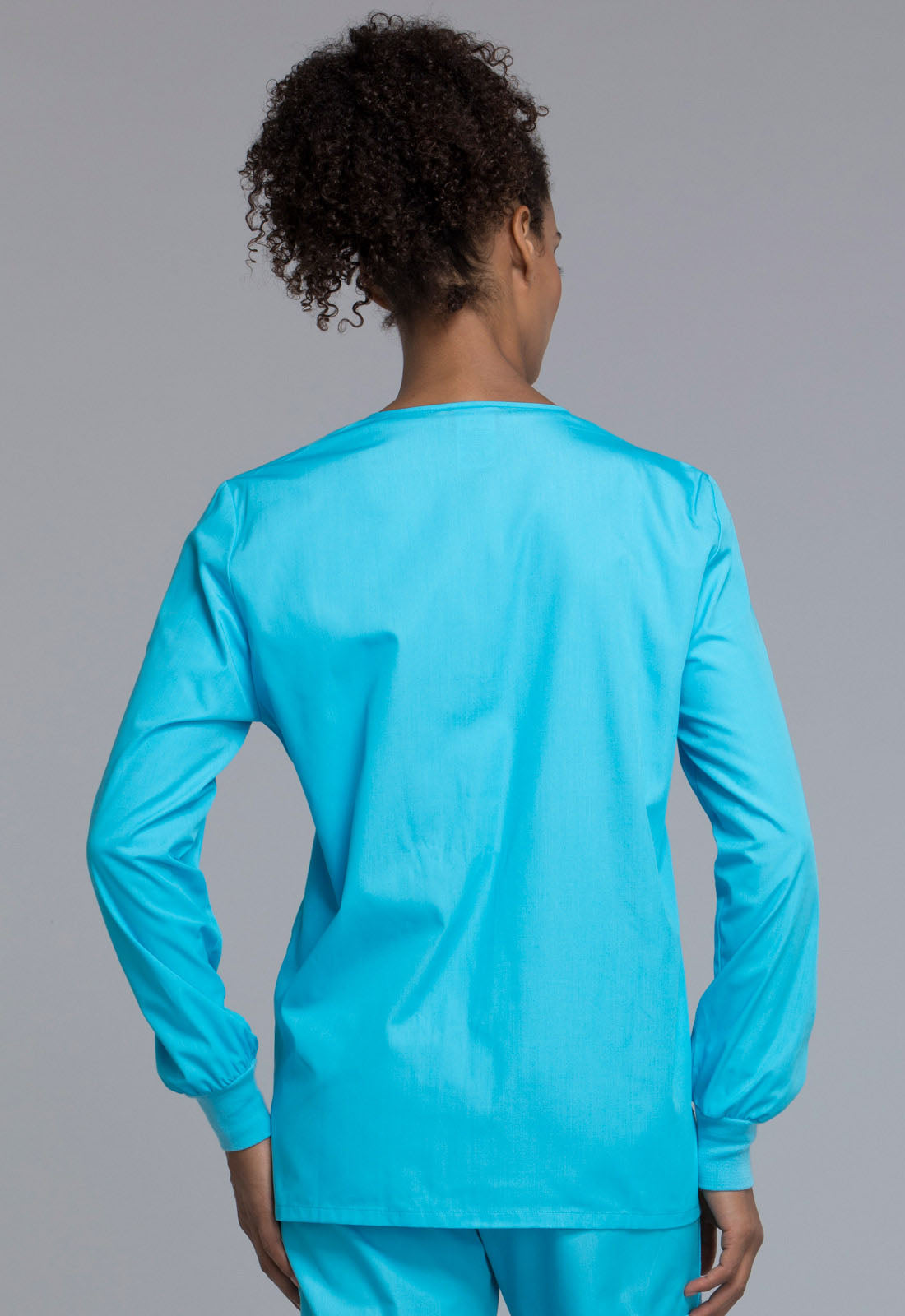 Women's Snap Front Warm-Up Jacket - Turquoise