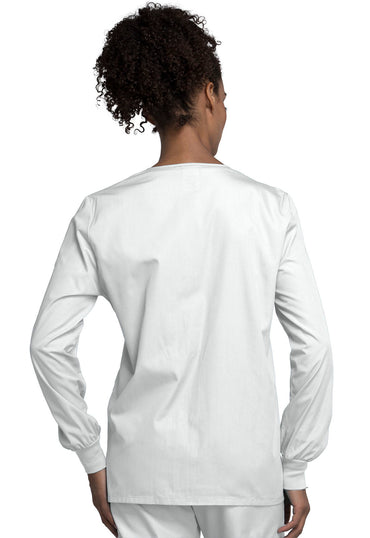 Women's Snap Front Warm-Up Jacket - White