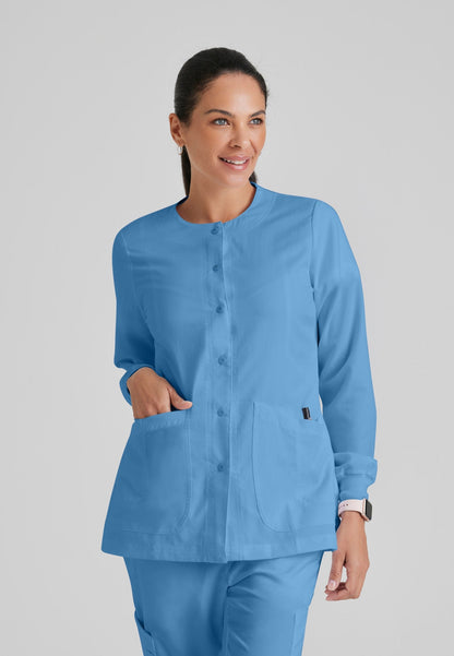 Jamie Warm-Up - Ciel Blue - Jen's Scrubs