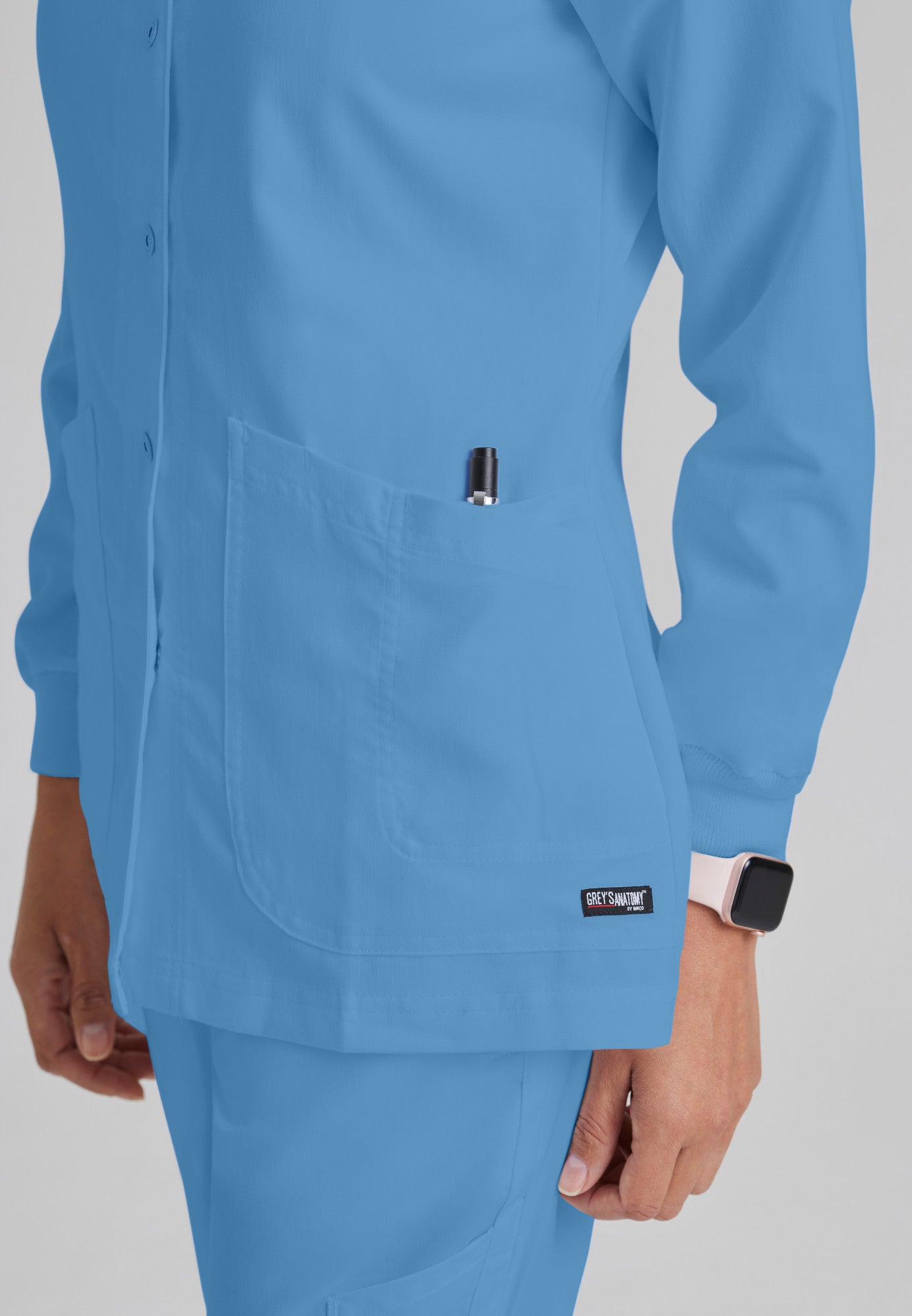 Jamie Warm-Up - Ciel Blue - Jen's Scrubs