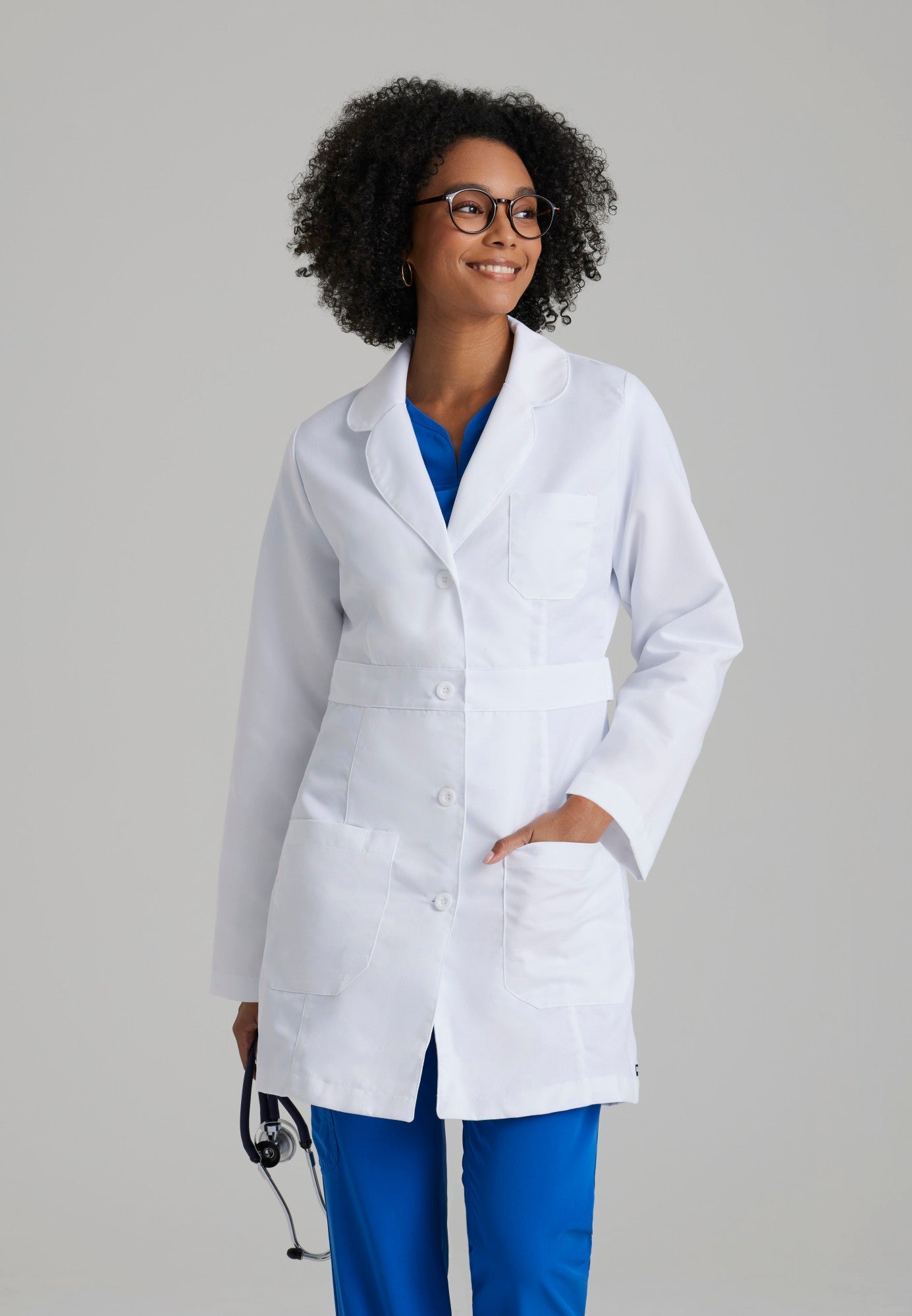 Lily Lab Coat - White - Jen's Scrubs