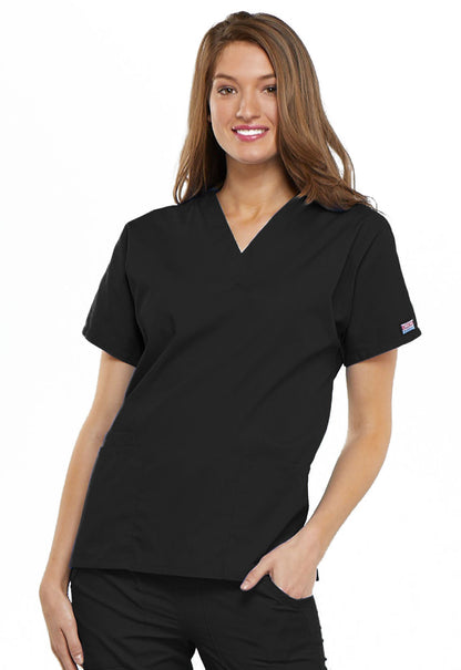 Women's V-Neck Top - Black