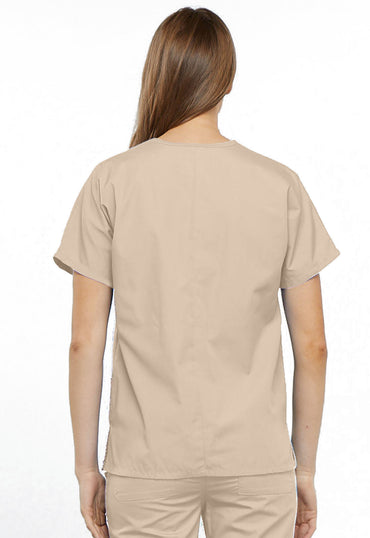 Women's V-Neck Top - Khaki