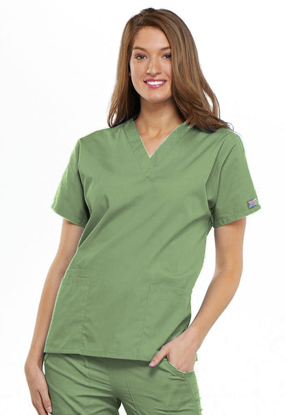 Women's V-Neck Top - Sage Green