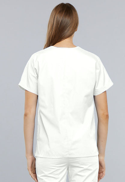 Women's V-Neck Top - White