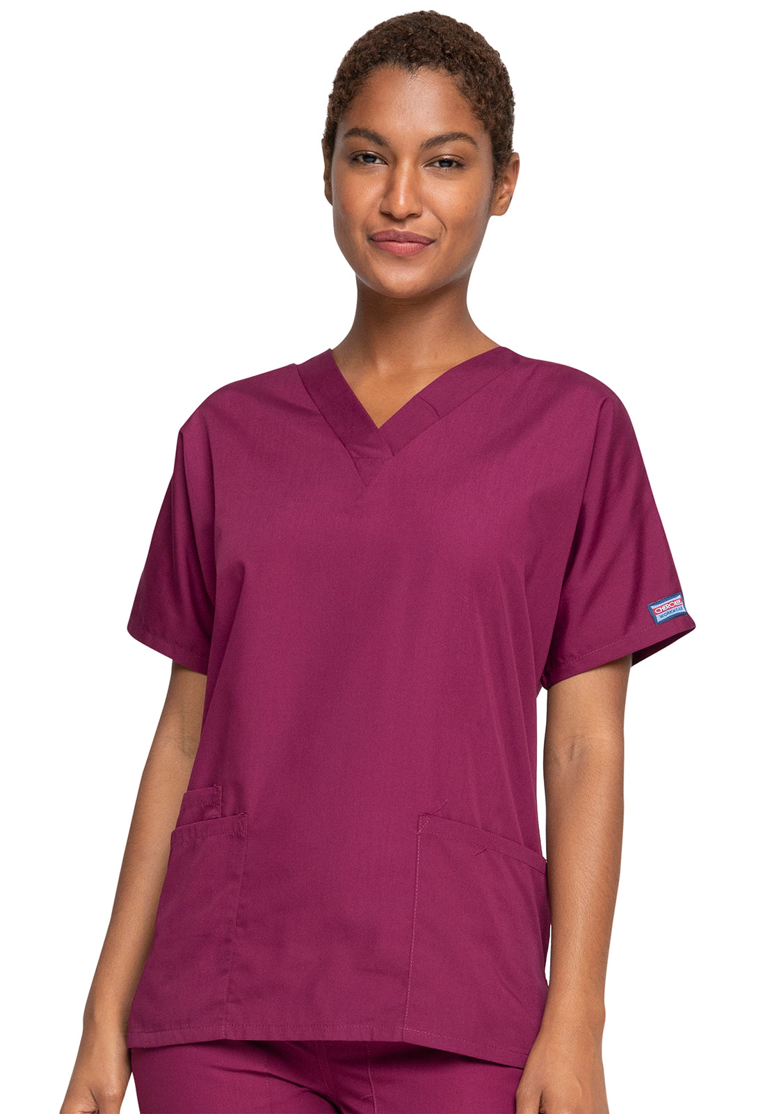 Women's V-Neck Top - Wine