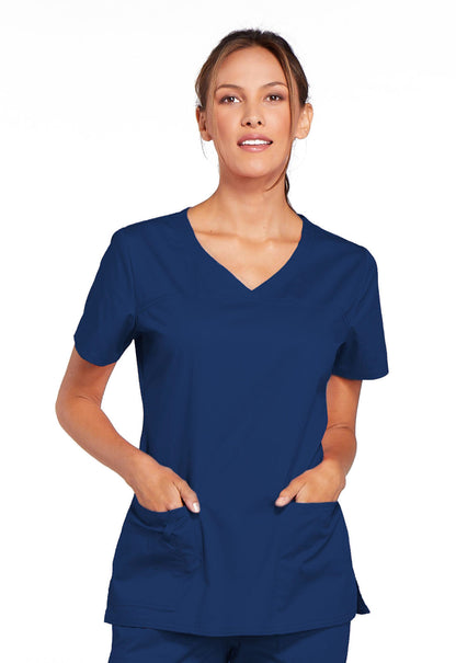 Women's V-Neck Top - Navy