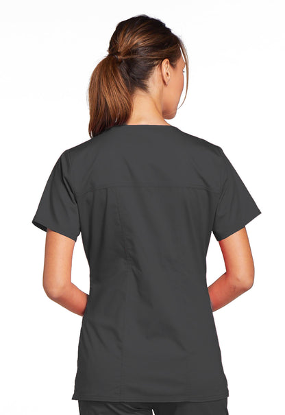 Women's V-Neck Top - Pewter