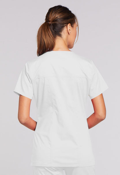 Women's V-Neck Top - White