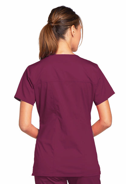 Women's V-Neck Top - Wine