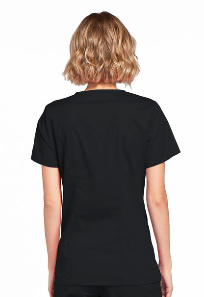 Women's Mock Wrap Top - Black