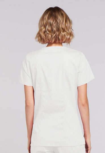 Women's Mock Wrap Top - White