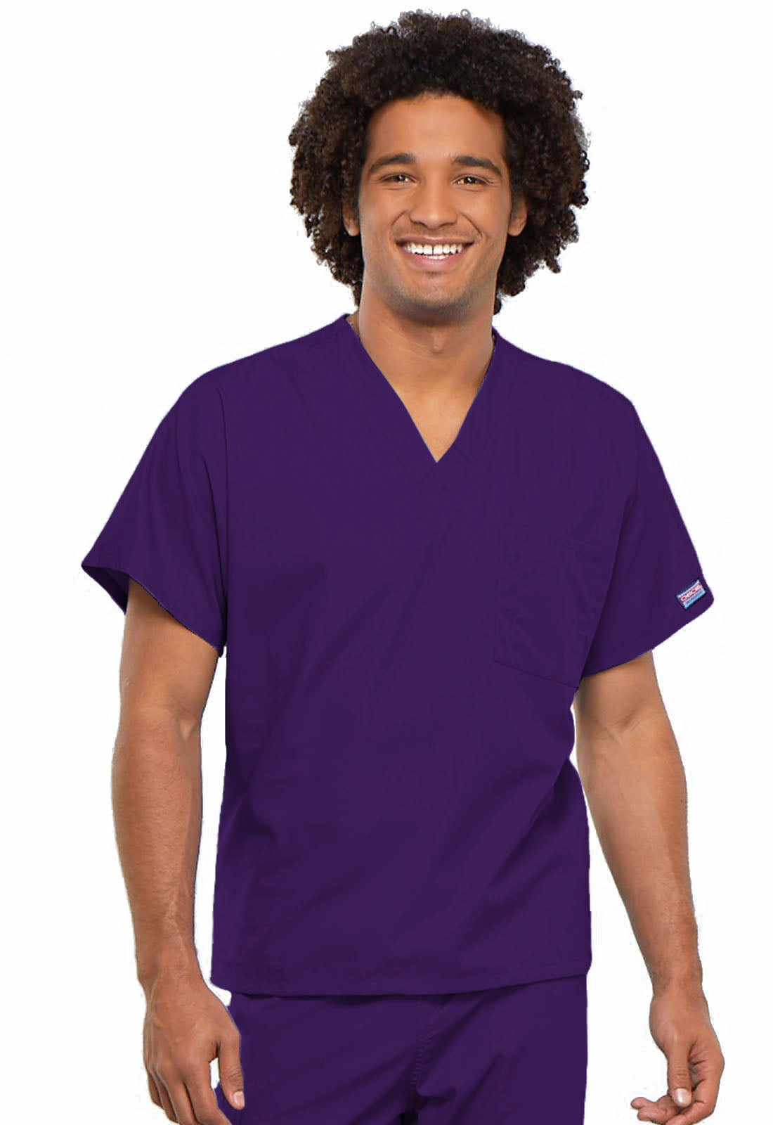 Unisex Unisex V-Neck Tunic - Eggplant