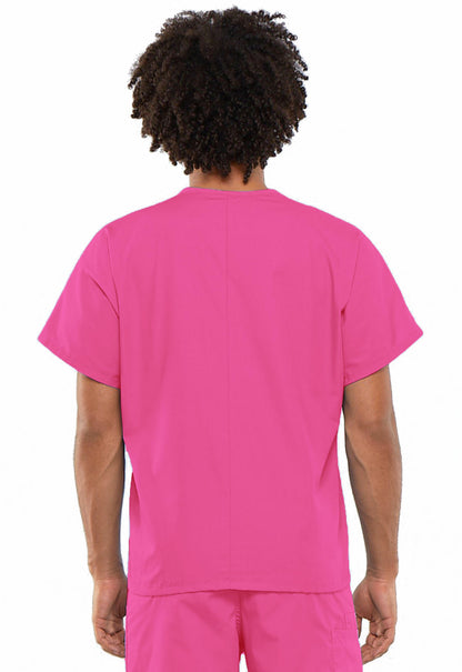 Unisex Unisex V-Neck Tunic - Shocking Pink