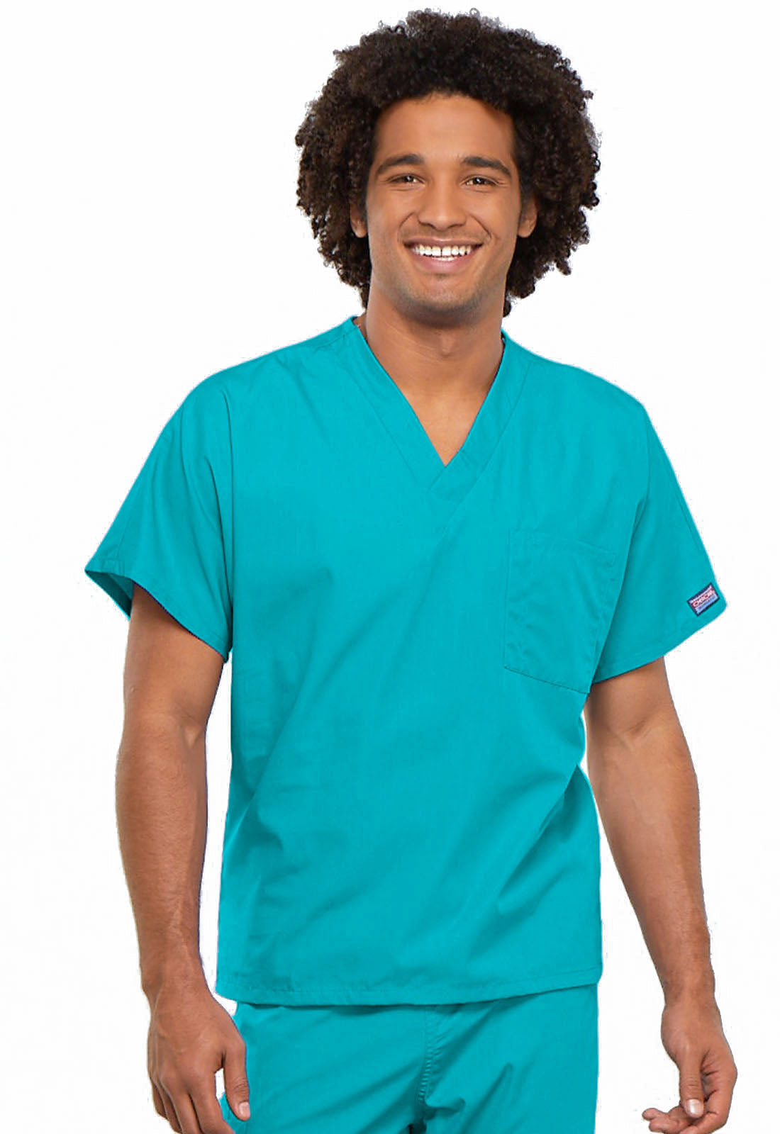 Unisex Unisex V-Neck Tunic - Turquoise