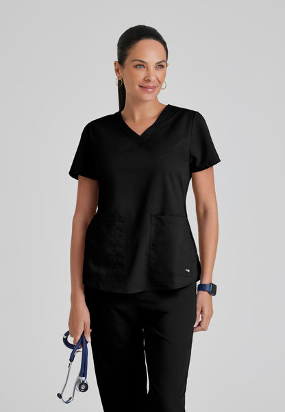 Aubrey Top - Black - Grey's Anatomy Scrubs