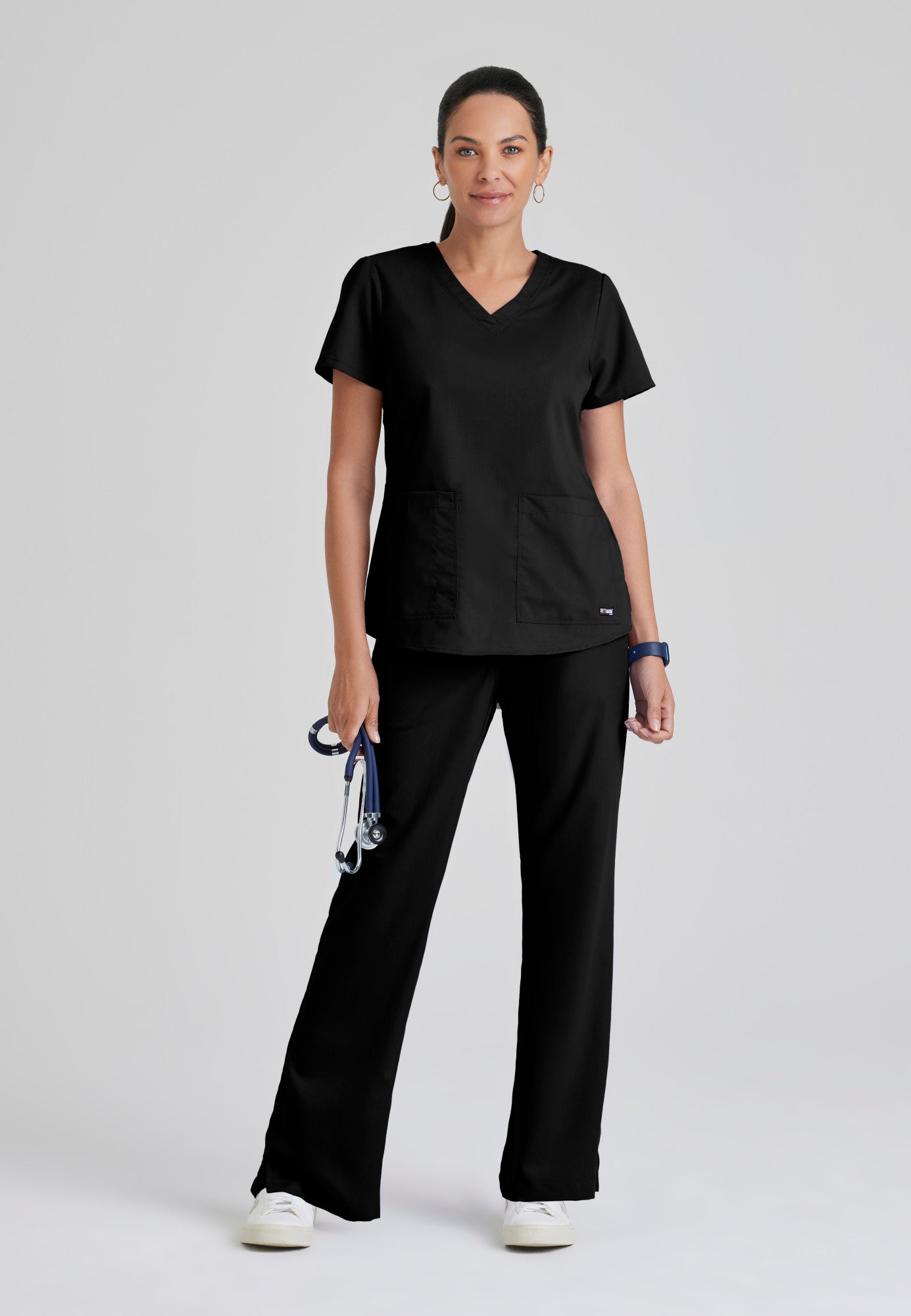 Aubrey Top - Black - Grey's Anatomy Scrubs