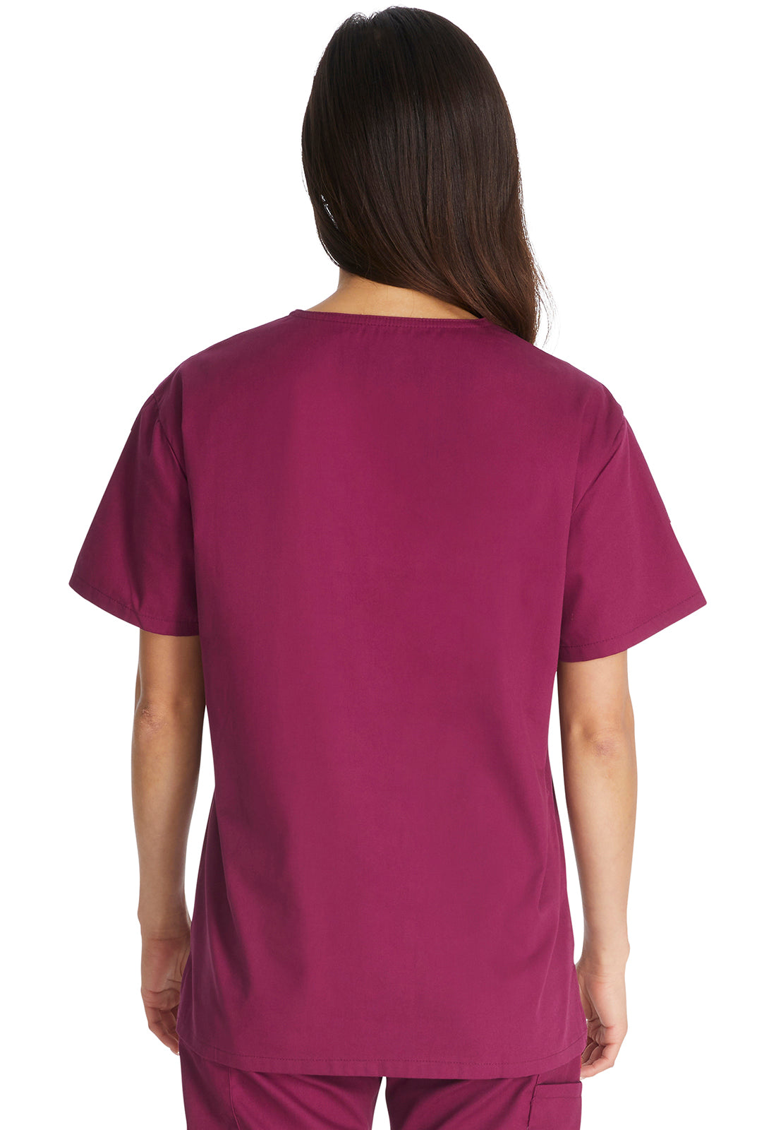 Unisex Unisex Tuckable V-Neck Top - Wine