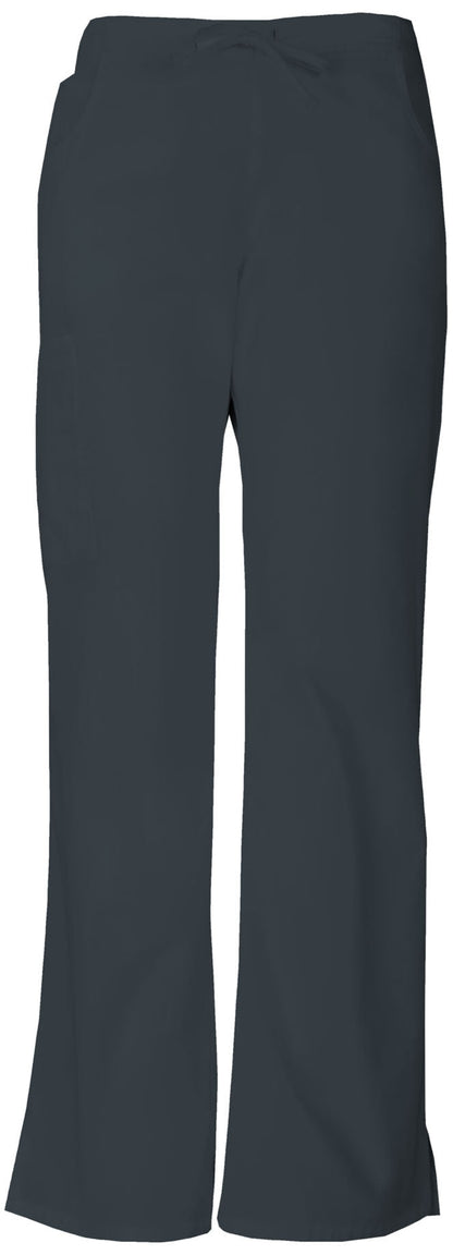 Women's Mid Rise Drawstring Cargo Pant - Pewter