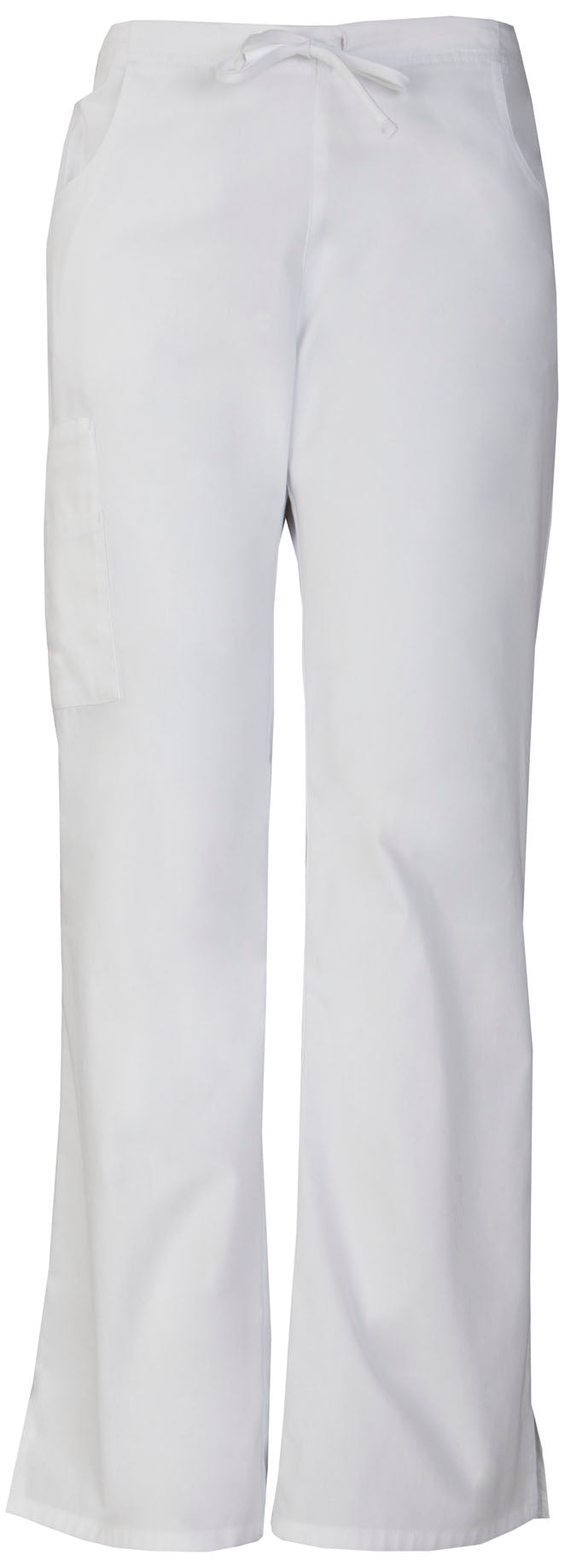Women's Mid Rise Drawstring Cargo Pant - White