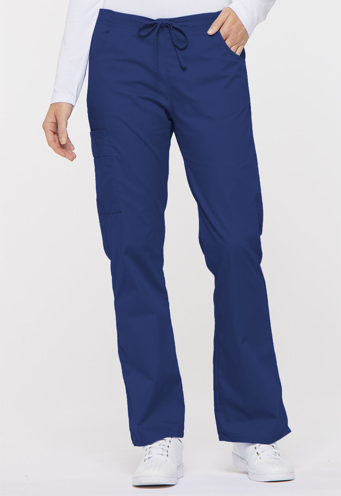 Women's Mid Rise Drawstring Cargo Pant - Galaxy Blue