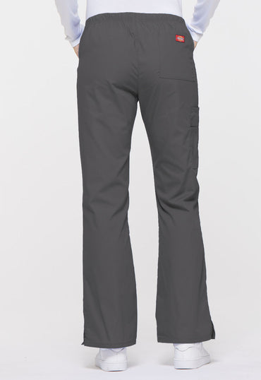 Women's Mid Rise Drawstring Cargo Pant - Pewter