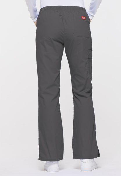 Women's Mid Rise Drawstring Cargo Pant - Pewter