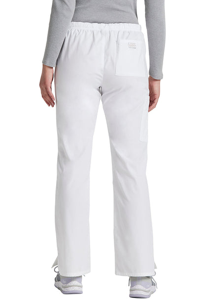 Women's Mid Rise Drawstring Cargo Pant - White