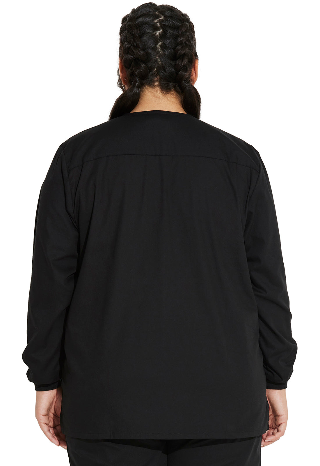 Women's Snap Front Warm-Up Jacket - Black