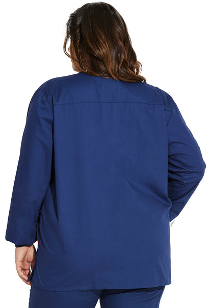 Women's Snap Front Warm-Up Jacket - Navy