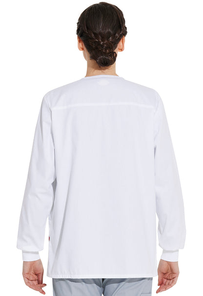 Women's Snap Front Warm-Up Jacket - White