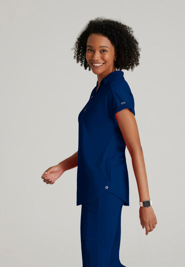 Engage Knit Top - Indigo - Grey's Anatomy Scrubs