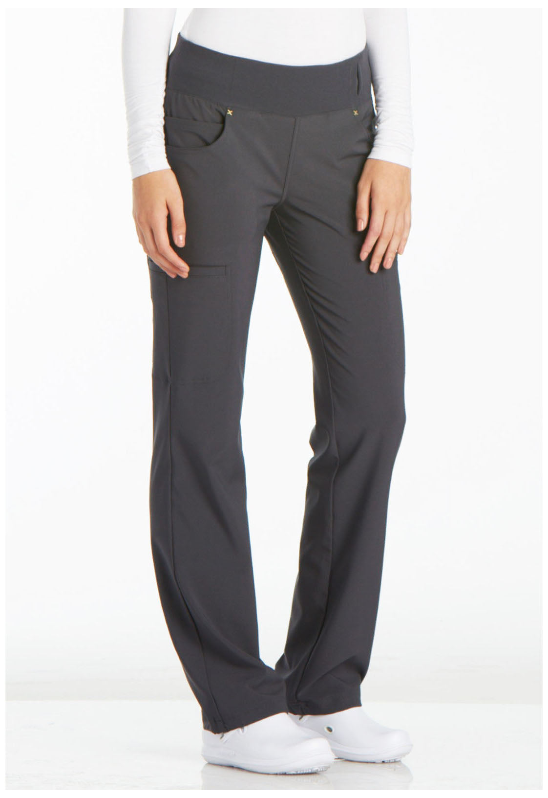 Women's Mid Rise Straight Leg Pull-on Pant - Pewter