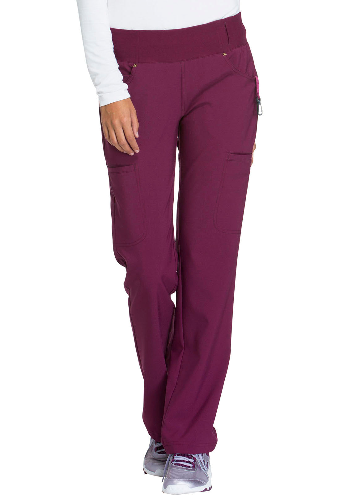 Women's Mid Rise Straight Leg Pull-on Pant - Wine